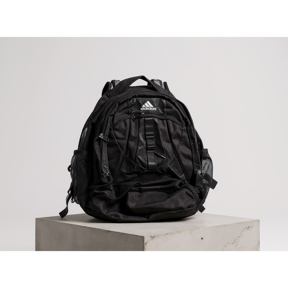Adidas Black Load Spring Backpack School Work Gym Travel Bag